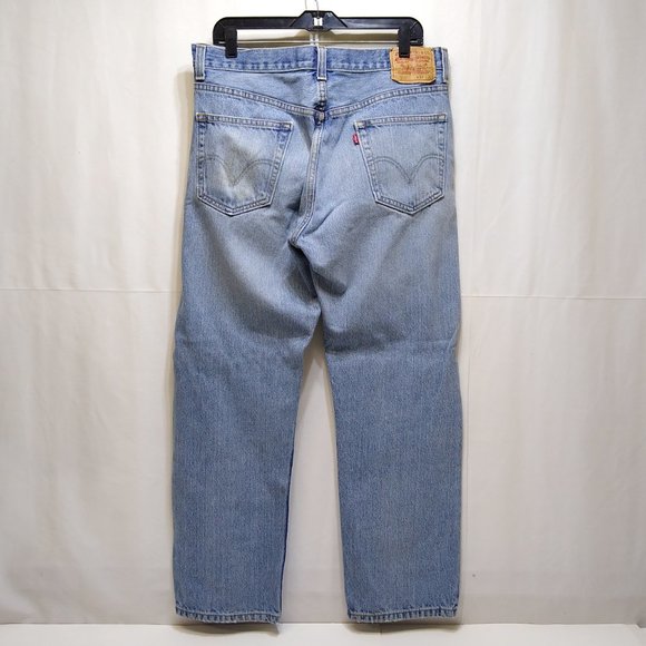 Levi's 505 Regular Fit 35x29 Men Straight Leg Mid-Rise Jeans Red Tag Vintage - Picture 2 of 8